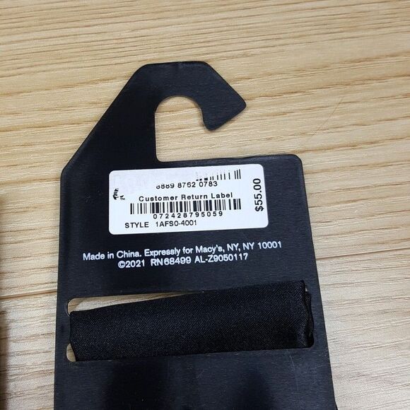 ALFANI Mens Pocket Square Lot of 2 Blue Textured Black Satin - Picture 3 of 4